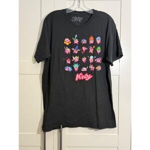 Kirby‎ T Shirt Nintendo HAL Laboratory Black Graphic Tee Size L